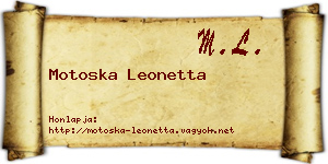 Motoska Leonetta névjegykártya